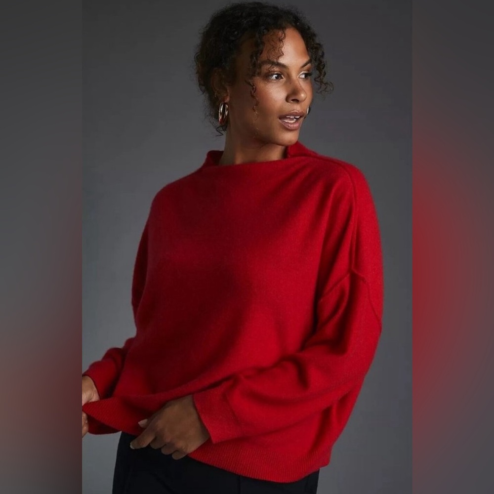 Anthropologie Pilcro Alani Cashmere Mock Neck Sweater